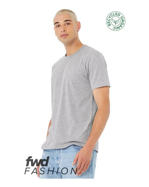 Unisex FWD Fashion Jersey Recycled Organic Tee – On Model – Side