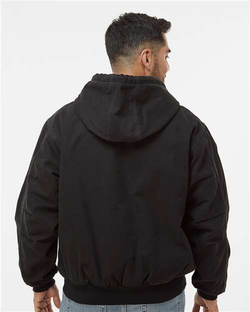 Men's Cheyenne Boulder Cloth™ Hooded Jacket with Tricot Quilt Lining – On Model – Back