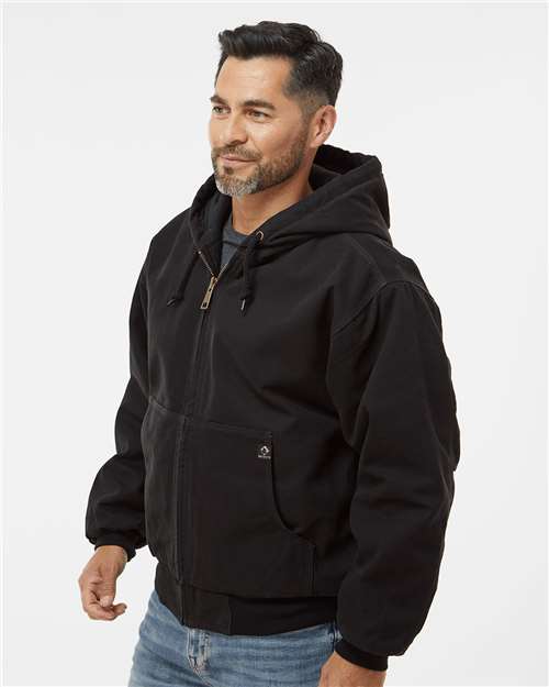 Men's Cheyenne Boulder Cloth™ Hooded Jacket with Tricot Quilt Lining – On Model – Side