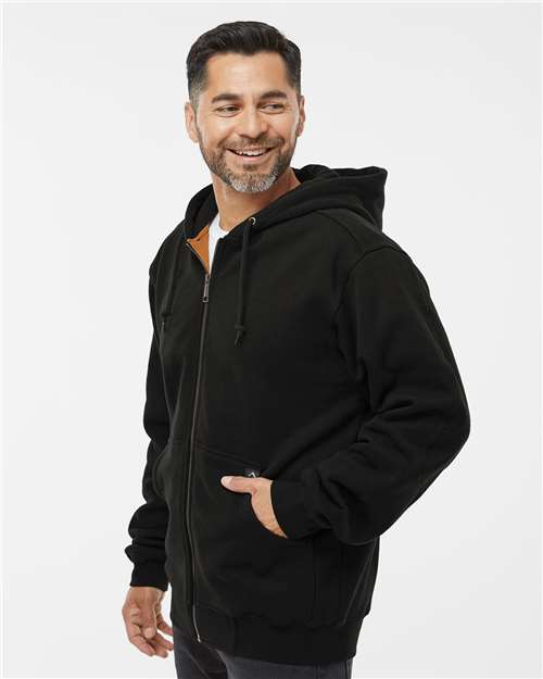 Men's Tall Crossfire Heavyweight Power Fleece Hooded Jacket with Thermal Lining – On Model – Side