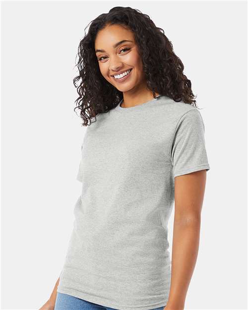 Unisex Essential-T T-Shirt – On Model – Side