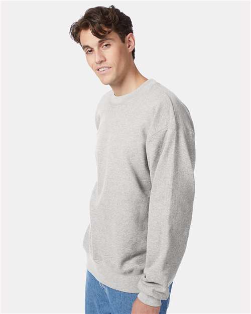 Unisex Ultimate Cotton® Crewneck Sweatshirt – On Model – Side