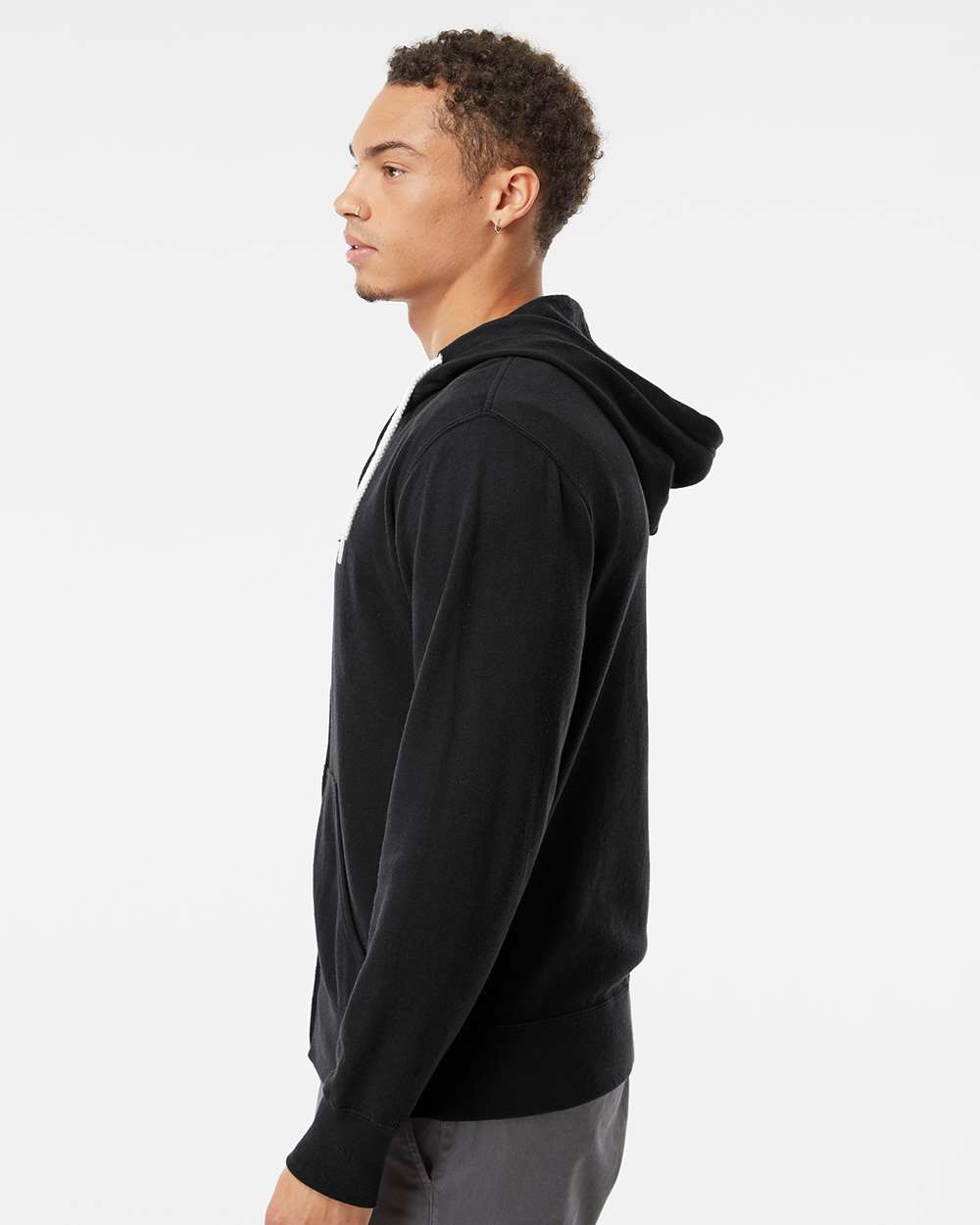  Independent Trading Co. ITC Mens Poly-Tech Hooded Full-Zip  Sweatshirt Black XS: Clothing, Shoes & Jewelry