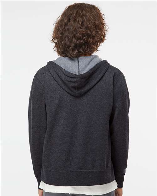 Unisex Lightweight Full-Zip Hooded Sweatshirt