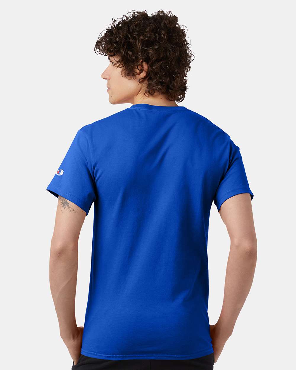 🔥 Champion Men's Classic T-Shirt Short Sleeve Cotton Crewneck Up To 4XL T425 - Picture 136 of 155