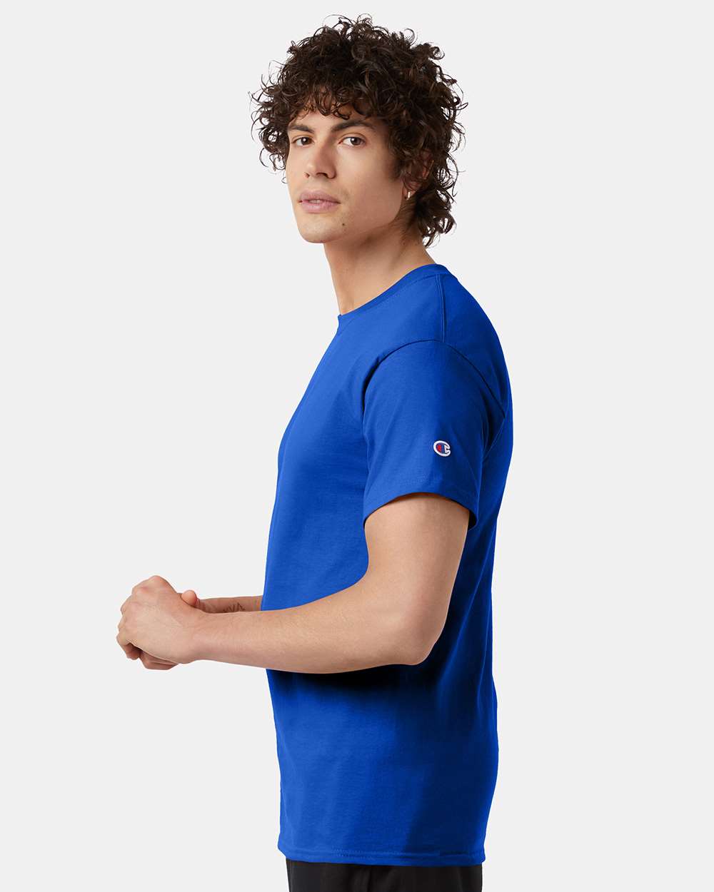 🔥 Champion Men's Classic T-Shirt Short Sleeve Cotton Crewneck Up To 4XL T425 - Picture 131 of 155
