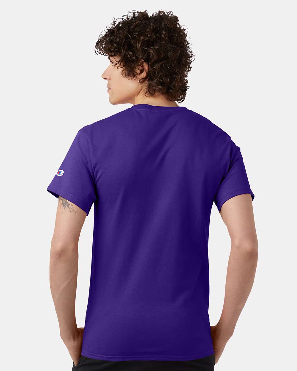 🔥 Champion Men's Classic T-Shirt Short Sleeve Cotton Crewneck Up To 4XL T425 - Picture 119 of 155