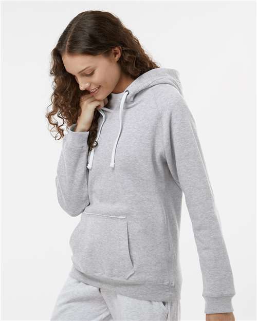 Women's Sueded V-Neck Hooded Sweatshirt