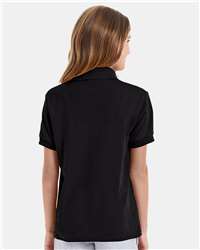 Hanes Hanes Youth EcoSmart® Jersey Polo, view 6
