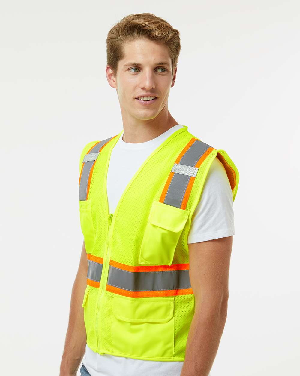 Kishigo All Mesh Contrast Vest 1195 Lime