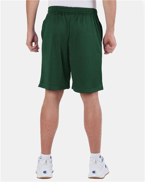 Unisex 9" Mesh Shorts with Pockets – On Model – Back