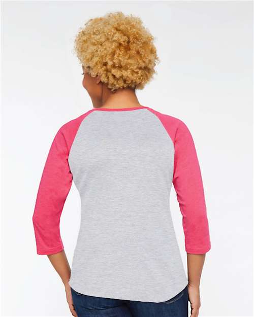 Women's Baseball Fine Jersey Three-Quarter Sleeve Tee