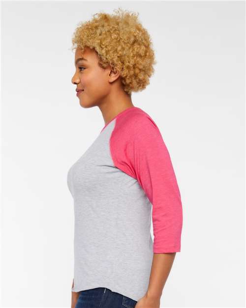 Women's Baseball Fine Jersey Three-Quarter Sleeve Tee