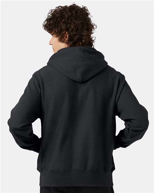 Unisex Reverse Weave® Hooded Sweatshirt – On Model – Back