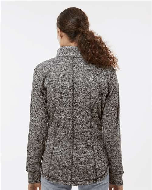 Women's Cosmic Fleece Quarter-Zip Pullover – On Model – Back