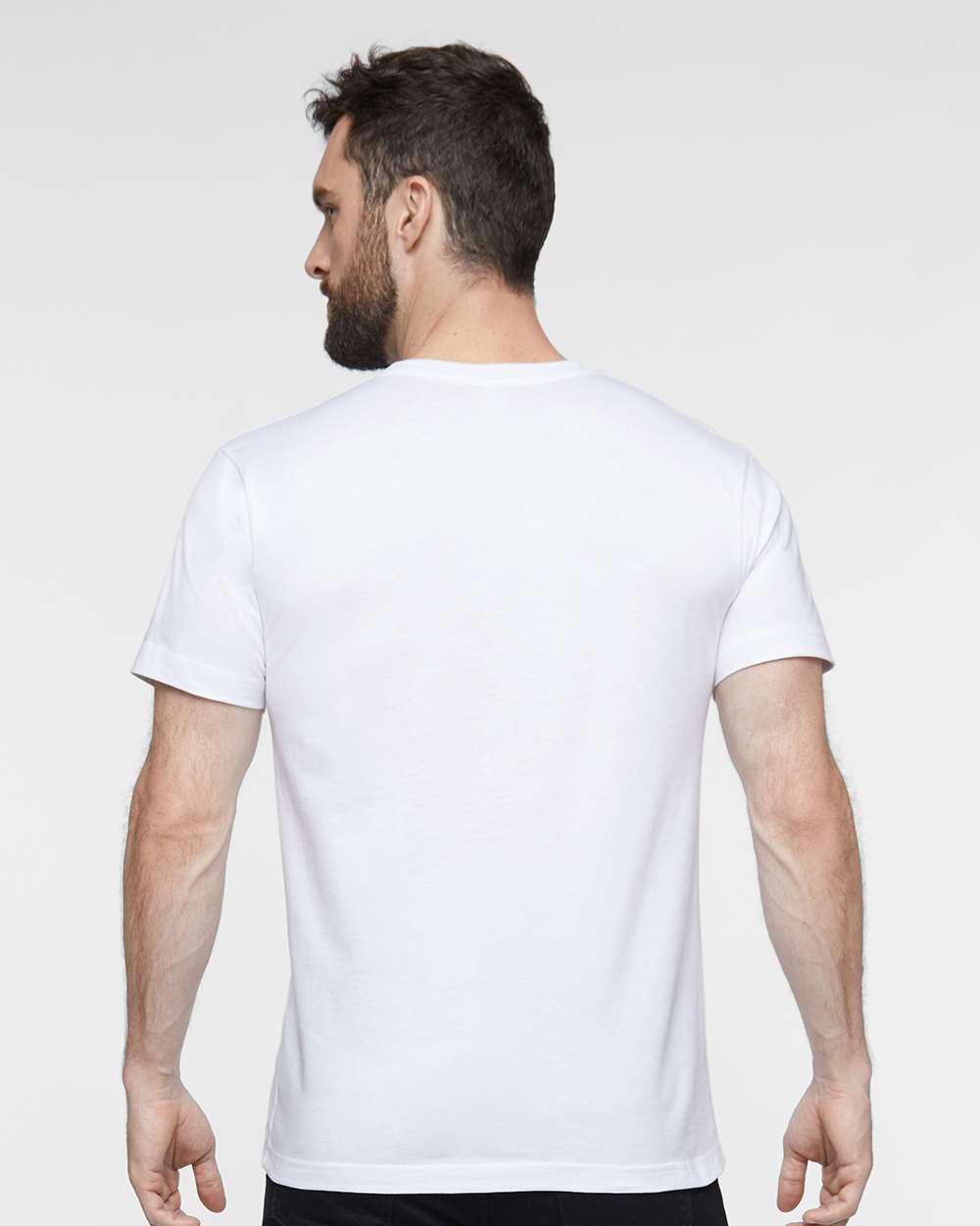 Premium Photo  Isolated front and back white t-shirt on a man