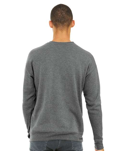 Unisex Sponge Fleece Drop Shoulder Crewneck Sweatshirt – On Model – Back