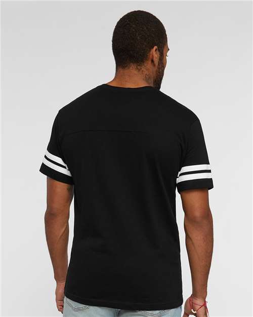 Men's Football Fine Jersey Tee – On Model – Back