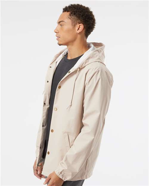 Men's Water-Resistant Hooded Windbreaker