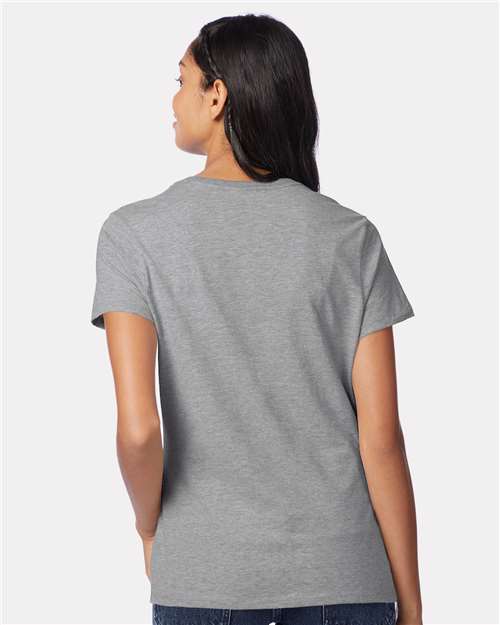 Women's Perfect-T V-Neck T-Shirt – On Model – Back