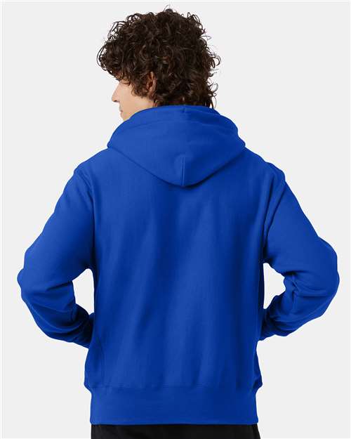 Unisex Reverse Weave® Hooded Sweatshirt – On Model – Back