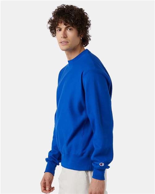 Unisex Reverse Weave® Crewneck Sweatshirt – On Model – Side
