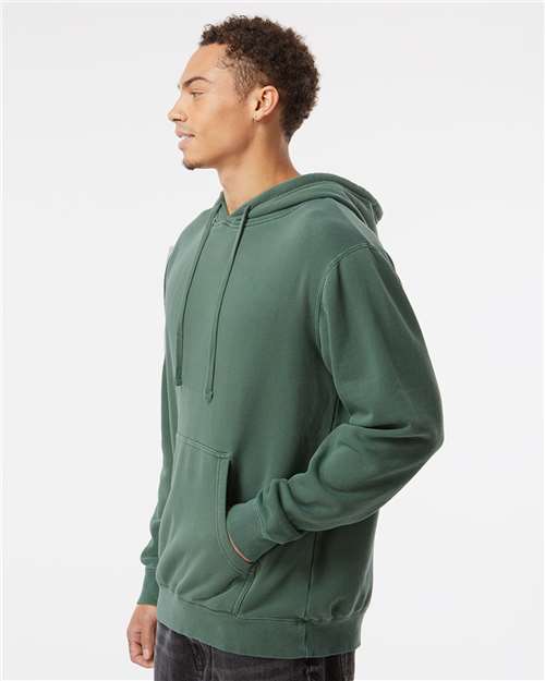 Unisex Midweight Pigment-Dyed Hooded Sweatshirt – On Model – Side