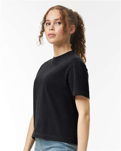 Women's Garment-Dyed Heavyweight Boxy T-Shirt – On Model – Side