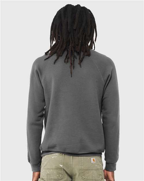 Unisex Sponge Fleece Raglan Crewneck Sweatshirt – On Model – Back