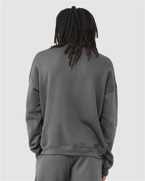 Unisex Sponge Fleece Drop Shoulder Crewneck Sweatshirt – On Model – Back