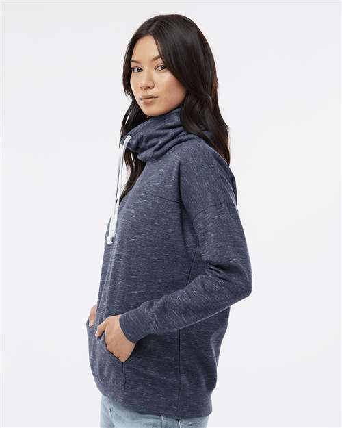 Women’s Mélange Fleece Cowl Neck Sweatshirt
