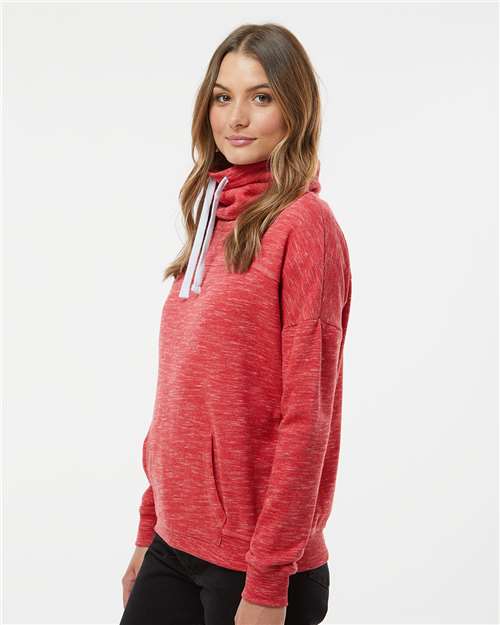 Women’s Mélange Fleece Cowl Neck Sweatshirt