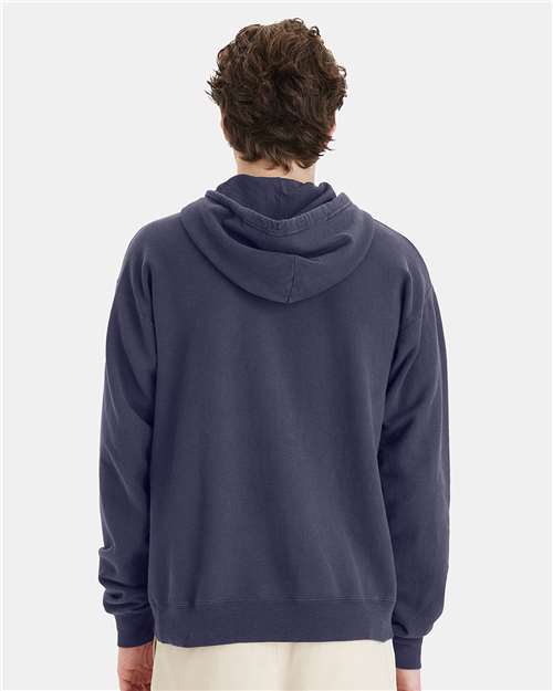 Unisex Garment-Dyed Hooded Sweatshirt – On Model – Back