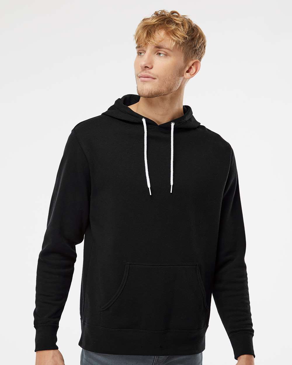  Independent Trading Co. mens Sherpa Lined Full-Zip Hooded  Sweatshirt (EXP40SHZ) black/ natural S : Sports & Outdoors