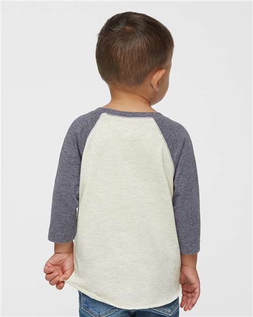 Toddler Baseball Fine Jersey Three-Quarter Sleeve Tee