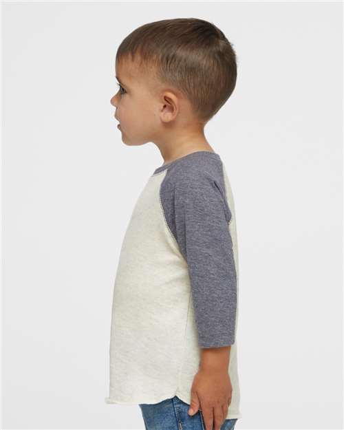 Toddler Baseball Fine Jersey Three-Quarter Sleeve Tee