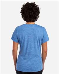 JERZEES JERZEES Women's Snow Heather Jersey V-Neck T-Shirt, view 5