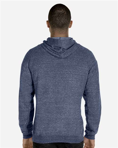 Unisex Snow Heather French Terry Raglan Hooded Sweatshirt