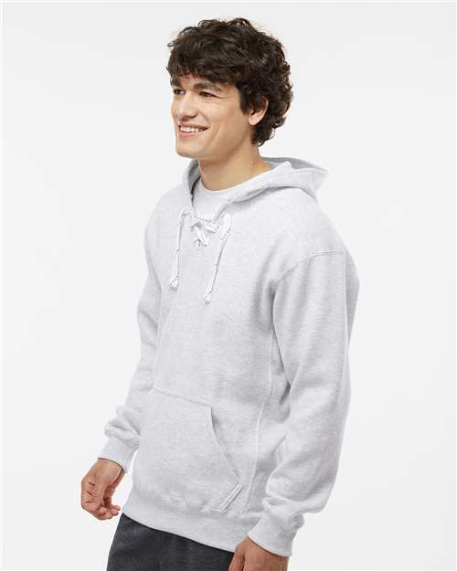 Men's Sport Lace Hooded Sweatshirt – On Model – Side