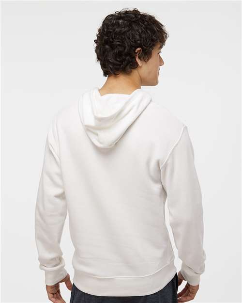 Men's Triblend Fleece Hooded Sweatshirt – On Model – Back