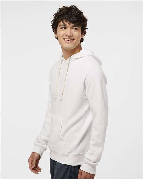 Men's Triblend Fleece Hooded Sweatshirt – On Model – Side