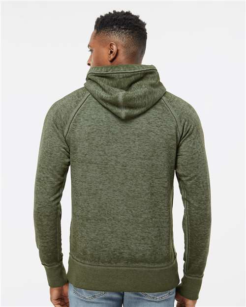 Men's Vintage Zen Fleece Hooded Sweatshirt – On Model – Back