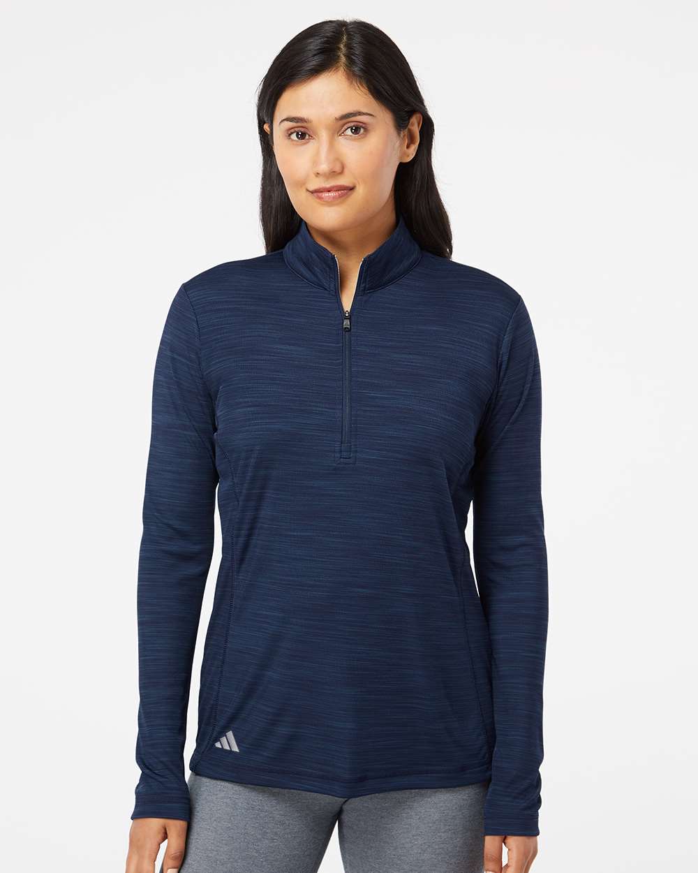 Adidas A476 - Women's Lightweight Mélange Quarter-Zip Pullover