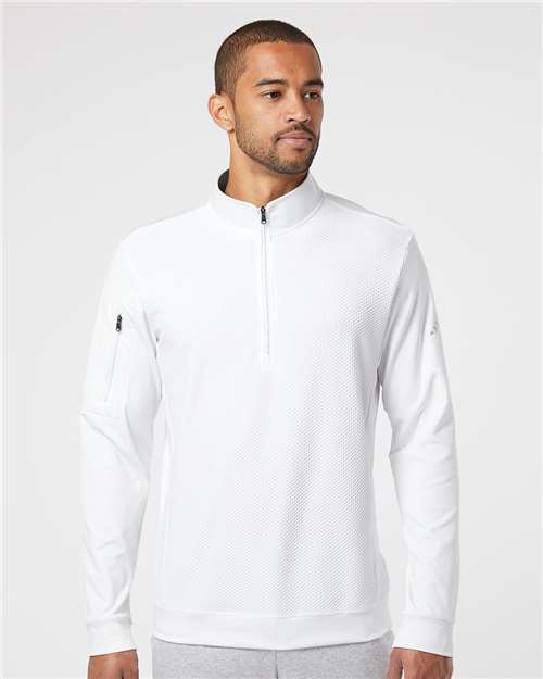 トップス A Adidas A295 - Men's Textured Quarter-Zip Pullover