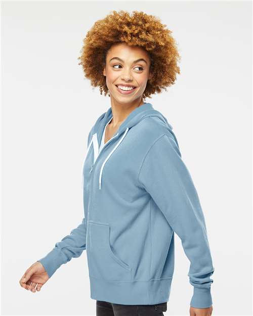 Unisex Lightweight Full-Zip Hooded Sweatshirt