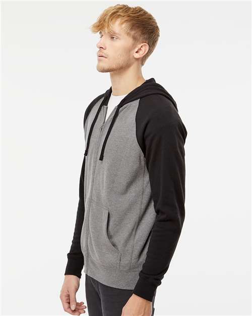 Unisex Special Blend Raglan Full-Zip Hooded Sweatshirt
