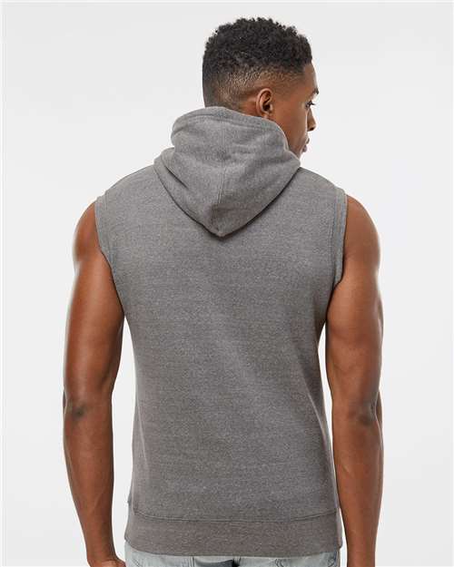 Men's Triblend Sleeveless Hooded Sweatshirt