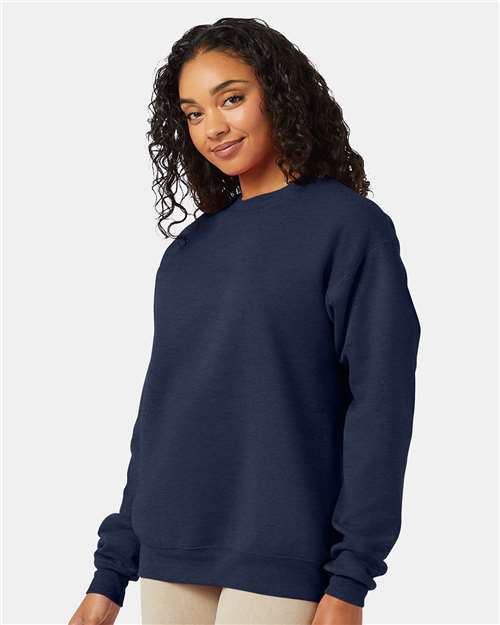 Unisex EcoSmart® Crewneck Sweatshirt – On Model – Side