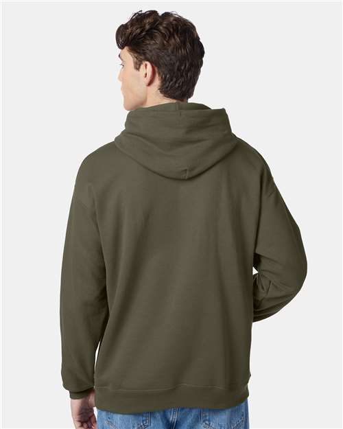 Unisex EcoSmart® Hooded Sweatshirt – On Model – Back