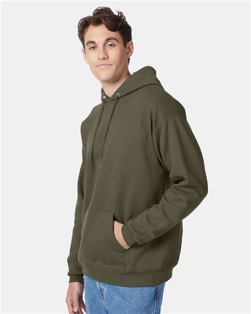 Unisex EcoSmart® Hooded Sweatshirt – On Model – Side
